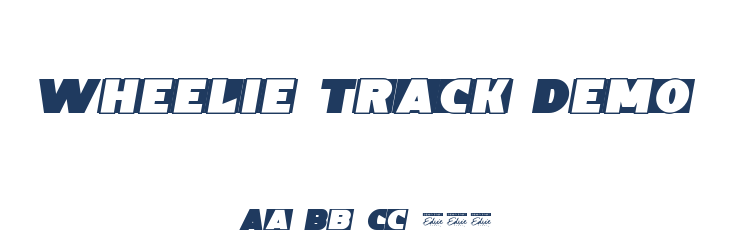 Wheelie Track Demo Font Preview