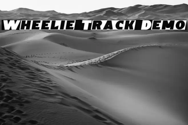 Wheelie Track Demo Schriftart examples