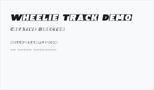 Wheelie Track Demo Business Card