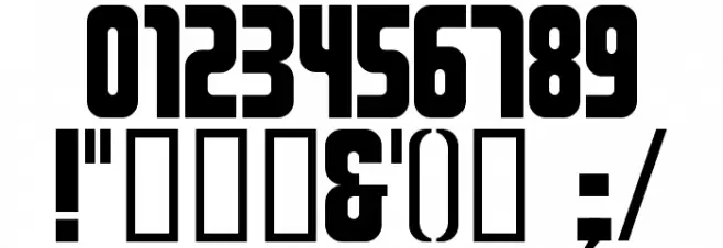 Wheels Font OTHER CHARS