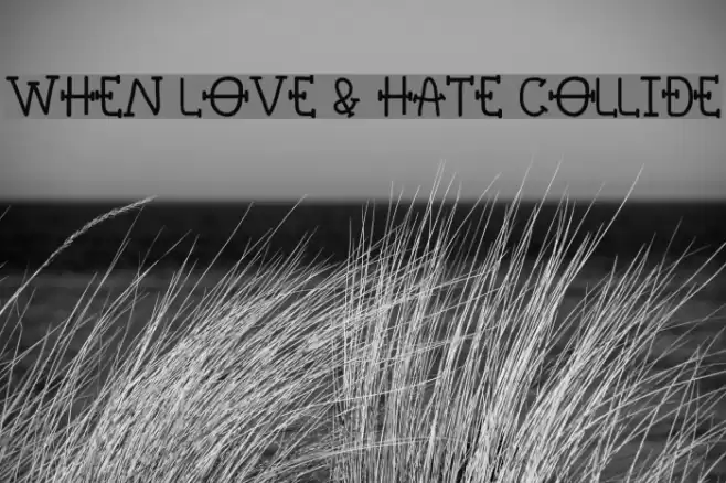 When Love & Hate Collide Font examples