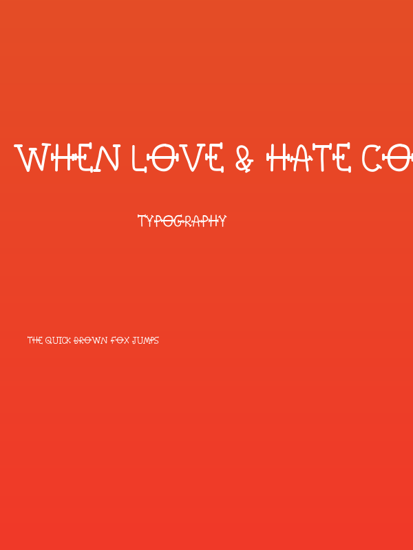 When Love & Hate Collide Poster