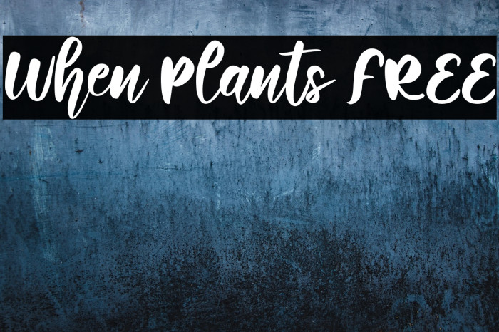 When Plants FREE Example 3