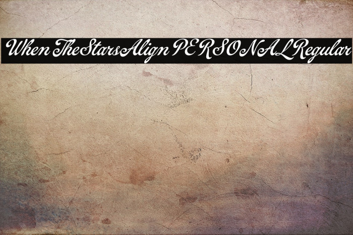 When The Stars Align PERSONAL Regular Example 1