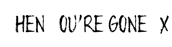 When You're Gone PxP Font