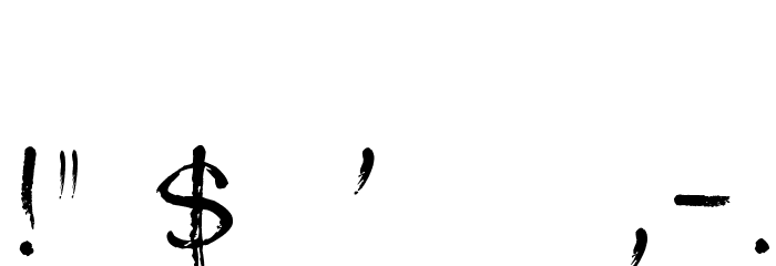 When You're Gone PxP Font OTHER CHARS