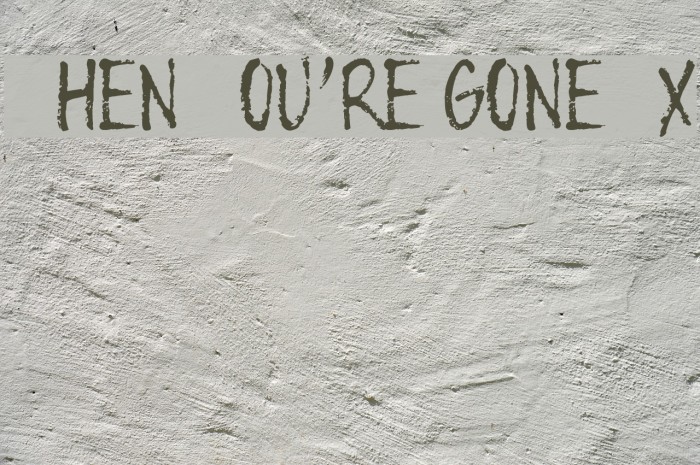 When You're Gone PxP Font examples