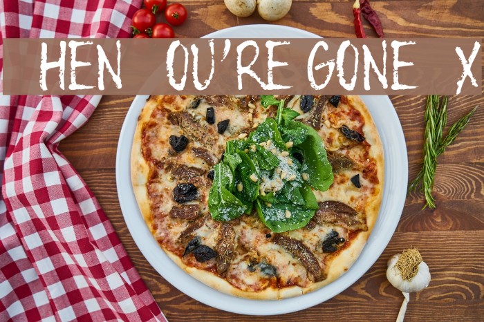When You're Gone PxP Font examples