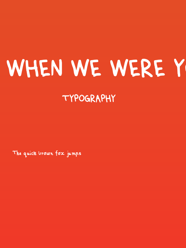 When we were young Poster