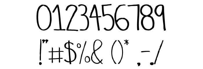 WhenIwas-Regular Font OTHER CHARS