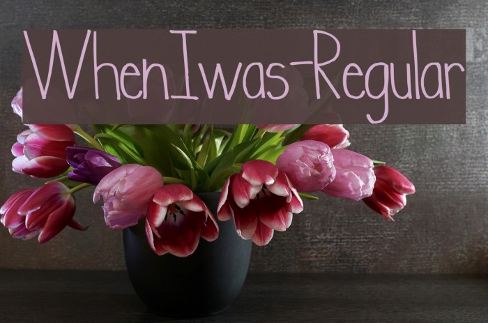 WhenIwas-Regular Font examples