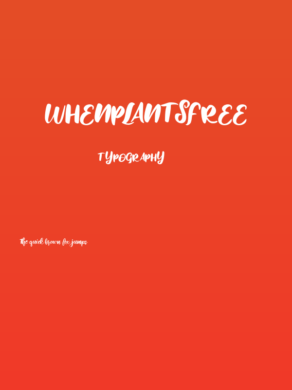 WhenPlantsFREE Poster