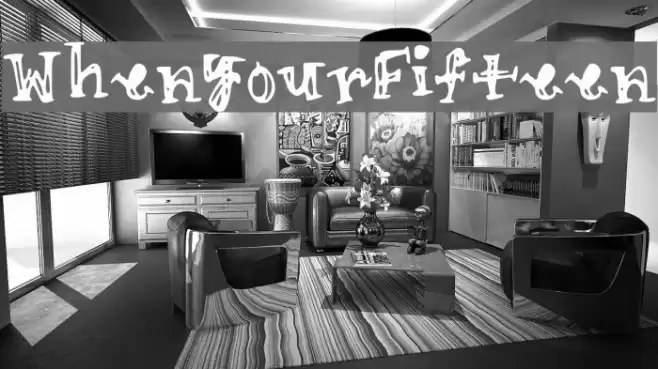 WhenYourFifteen Font examples