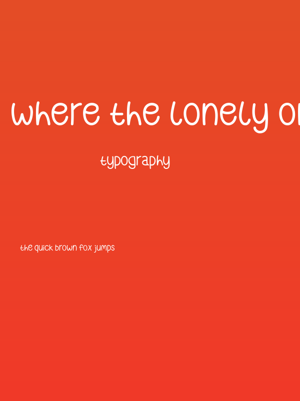 Where The Lonely Ones Roam Poster