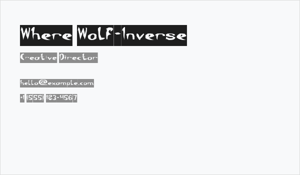 Where Wolf-Inverse Business Card