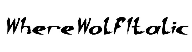 Where Wolf Italic  font caratteri gratis