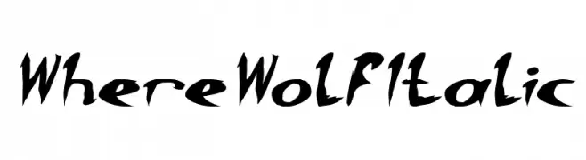 Where Wolf Italic  baixar fontes gratis