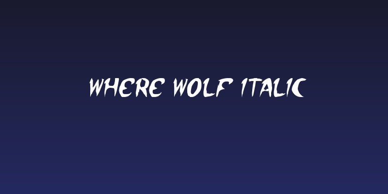 Where Wolf Italic Social Header