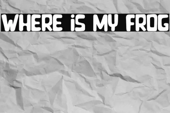 Where is my Frog 字体 examples