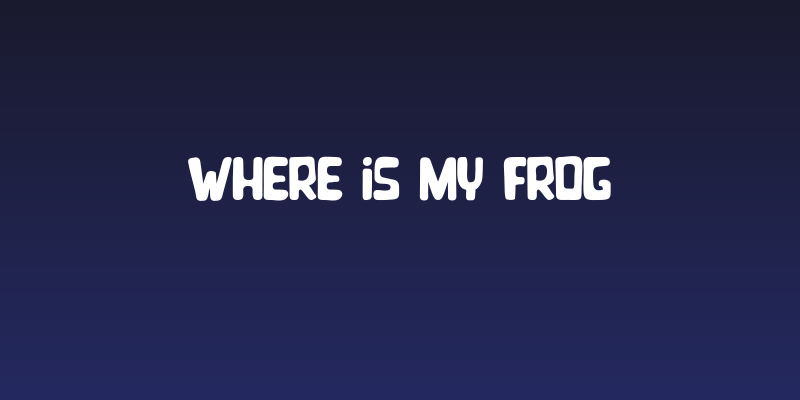 Where is my Frog Social Header