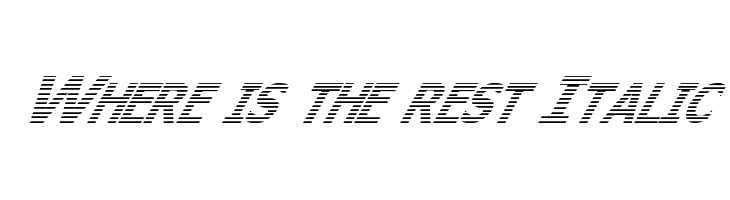 Where is the rest Italic Font