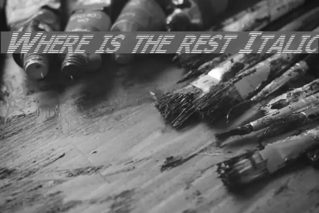 Where is the rest Italic Font examples