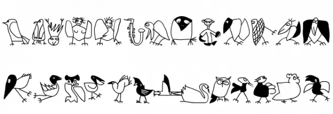 WhereIsTheBirdsDealer Schriftart Groß