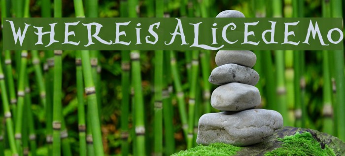 WhereisAlicedemo Font examples