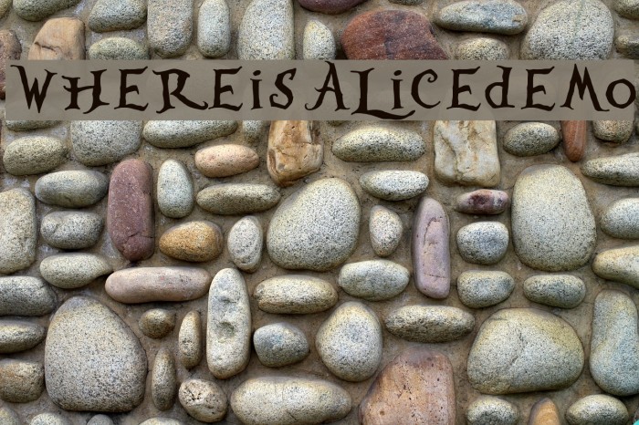 WhereisAlicedemo Font examples