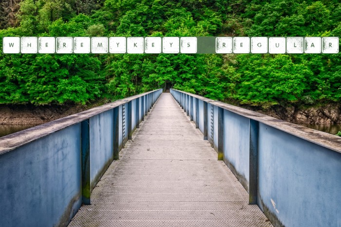 Wheremykeys-Regular Font examples