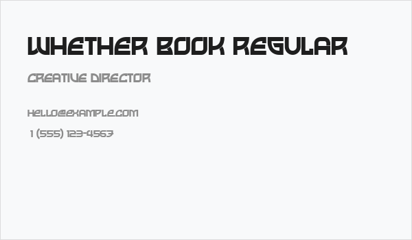 Whether Book Regular Business Card