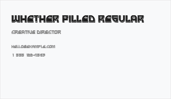 Whether Filled Regular Business Card