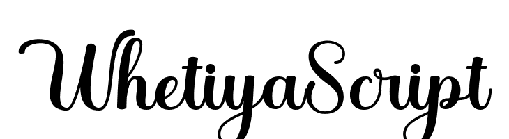 WhetiyaScript  नि: शुल्क फ़ॉन्ट्स डाउनलोड