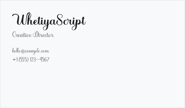 WhetiyaScript Business Card
