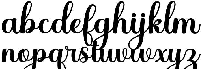 WhetiyaScript Font LOWERCASE