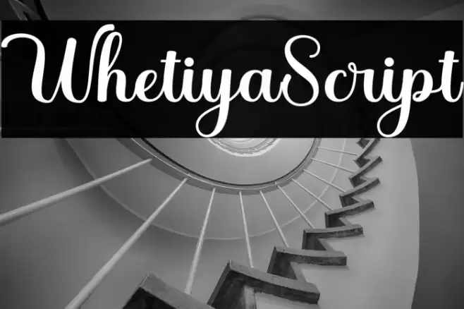WhetiyaScript Font examples