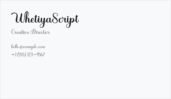WhetiyaScript Business Card