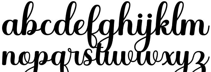 WhetiyaScript Font LOWERCASE