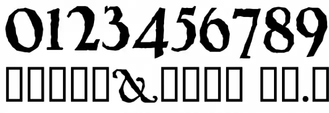 Whiffy Font Alte caractere