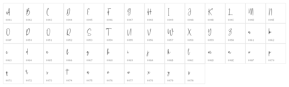 Whillys Free Regular Character Map