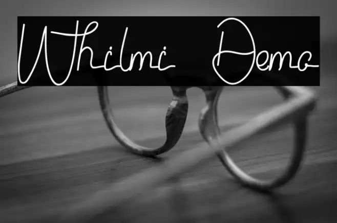 Whilmi Demo Font examples