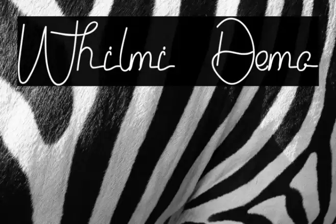 Whilmi Demo Font examples