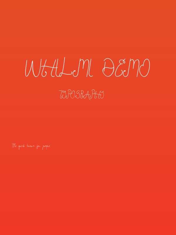 Whilmi Demo Poster