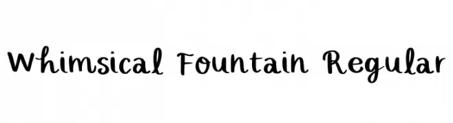 Whimsical Fountain Regular  Fuentes Gratis Descargar