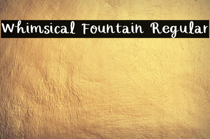 Whimsical Fountain Regular Example 3