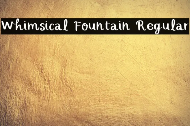 Whimsical Fountain Regular Example 3