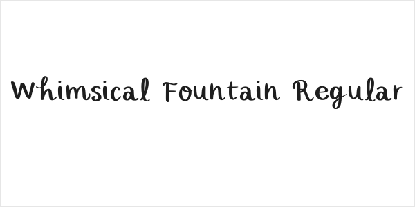 Whimsical Fountain Regular Logo