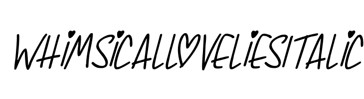 Whimsical Lovelies Italic لخطوط تنزيل