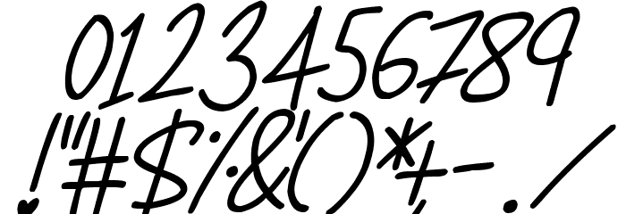 Whimsical Lovelies Italic Font OTHER CHARS