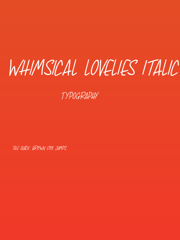 Whimsical Lovelies Italic Poster